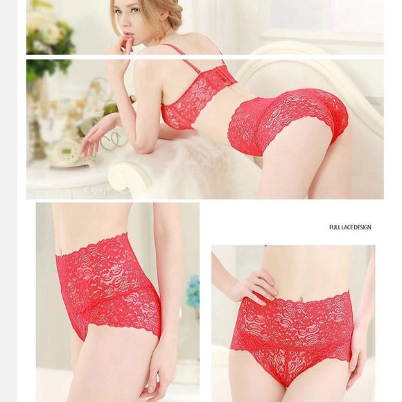 NEW High Waist Slender Lace Brief Panties - Picture 1 of 15